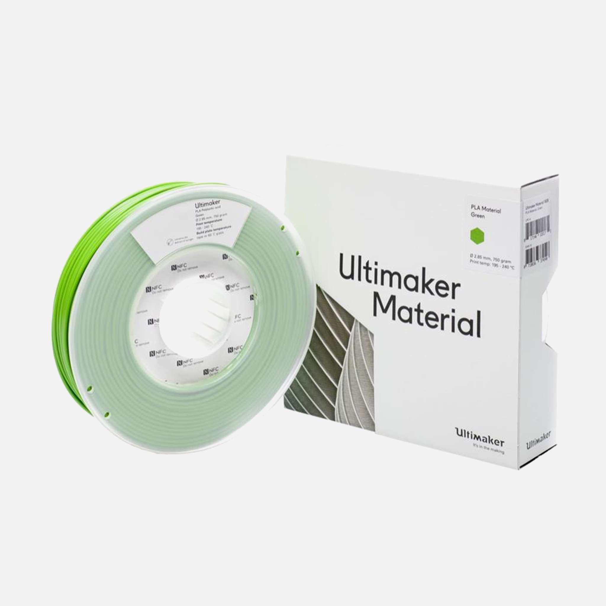UltiMaker® PLA Green Filament - 0.75kg (S Series, Ultimaker 3)