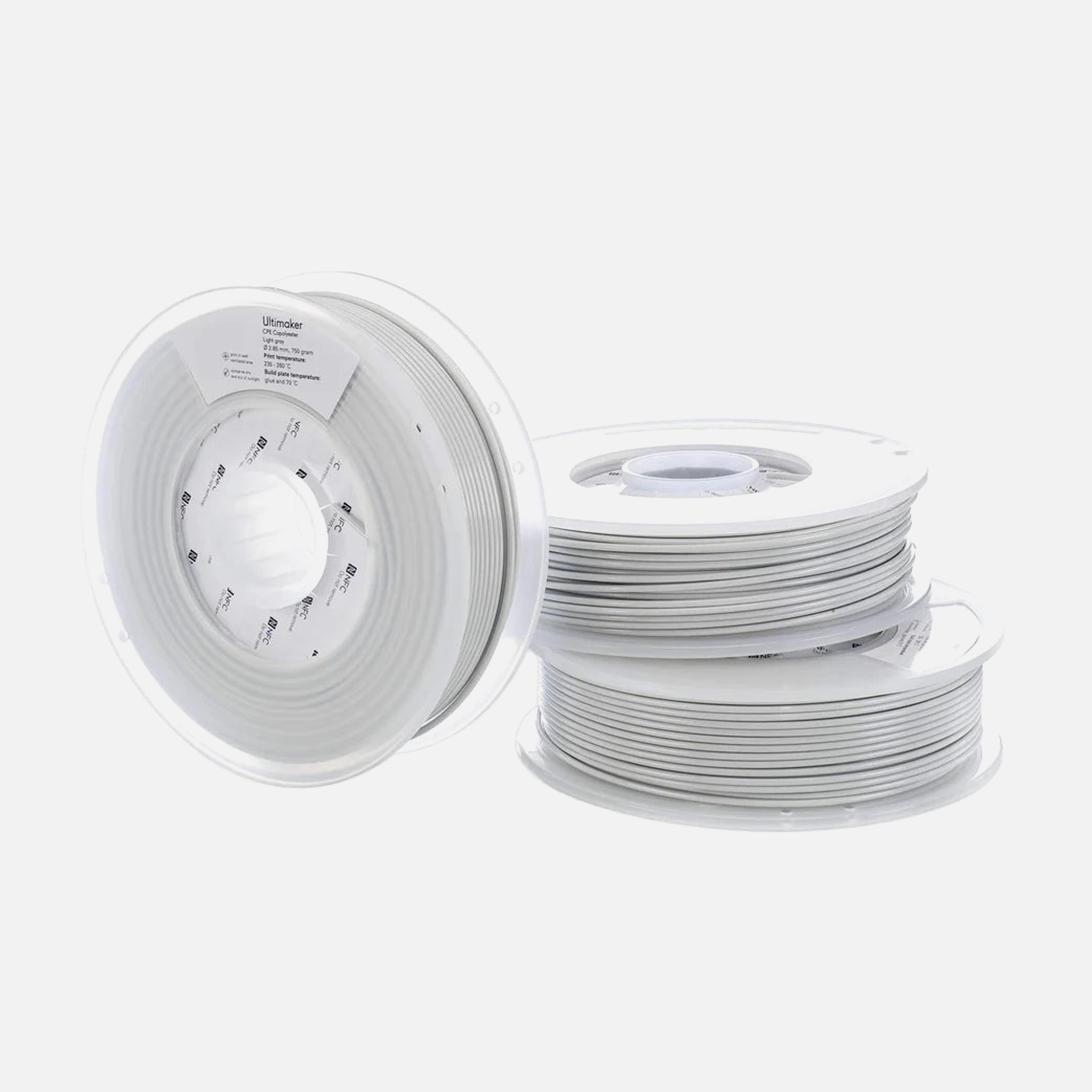 UltiMaker® CPE Light Gray Filament - 0.75kg (S Series, Ultimaker 3)