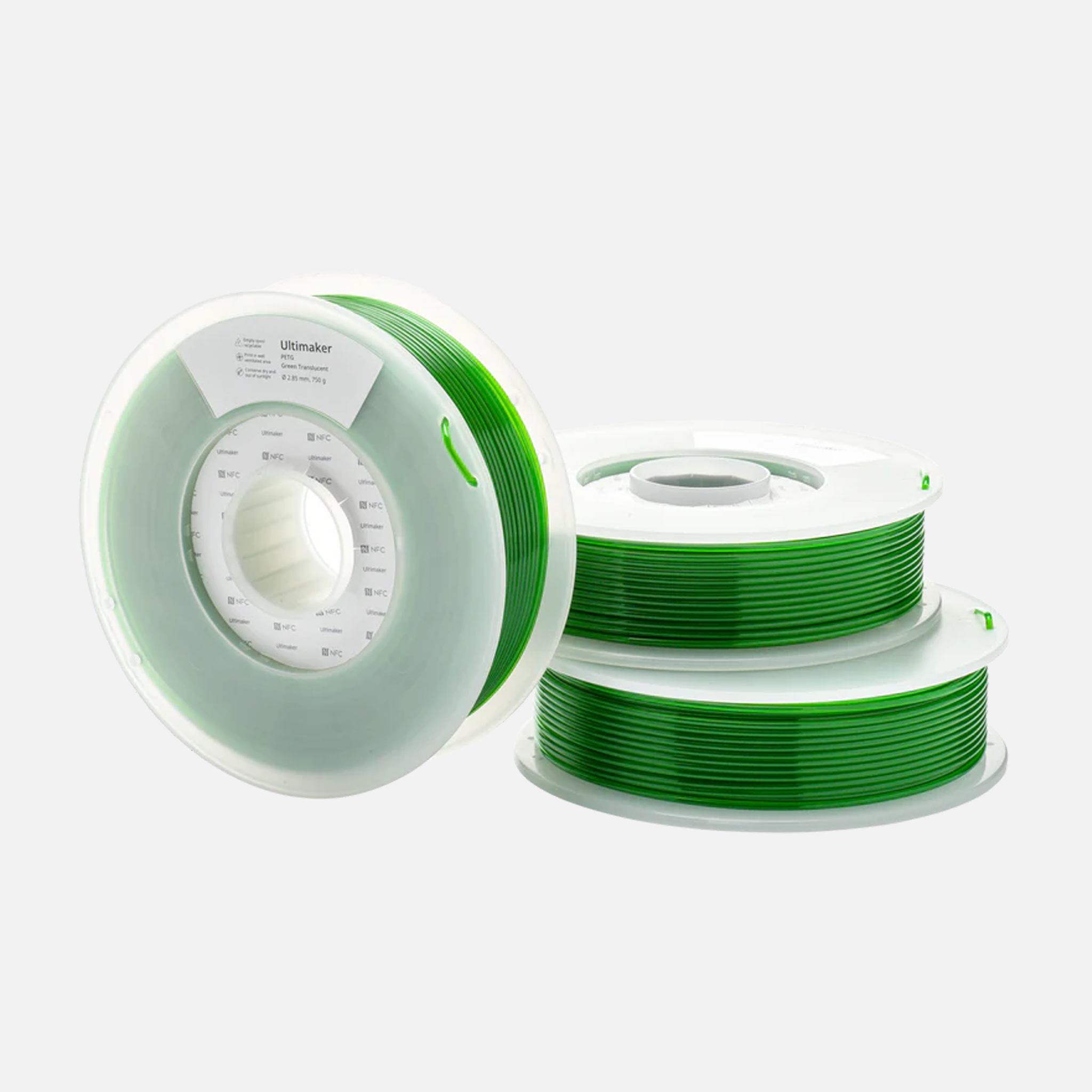 UltiMaker® PETG Green Translucent Filament - 0.75kg (S Series, Ultimaker 3)