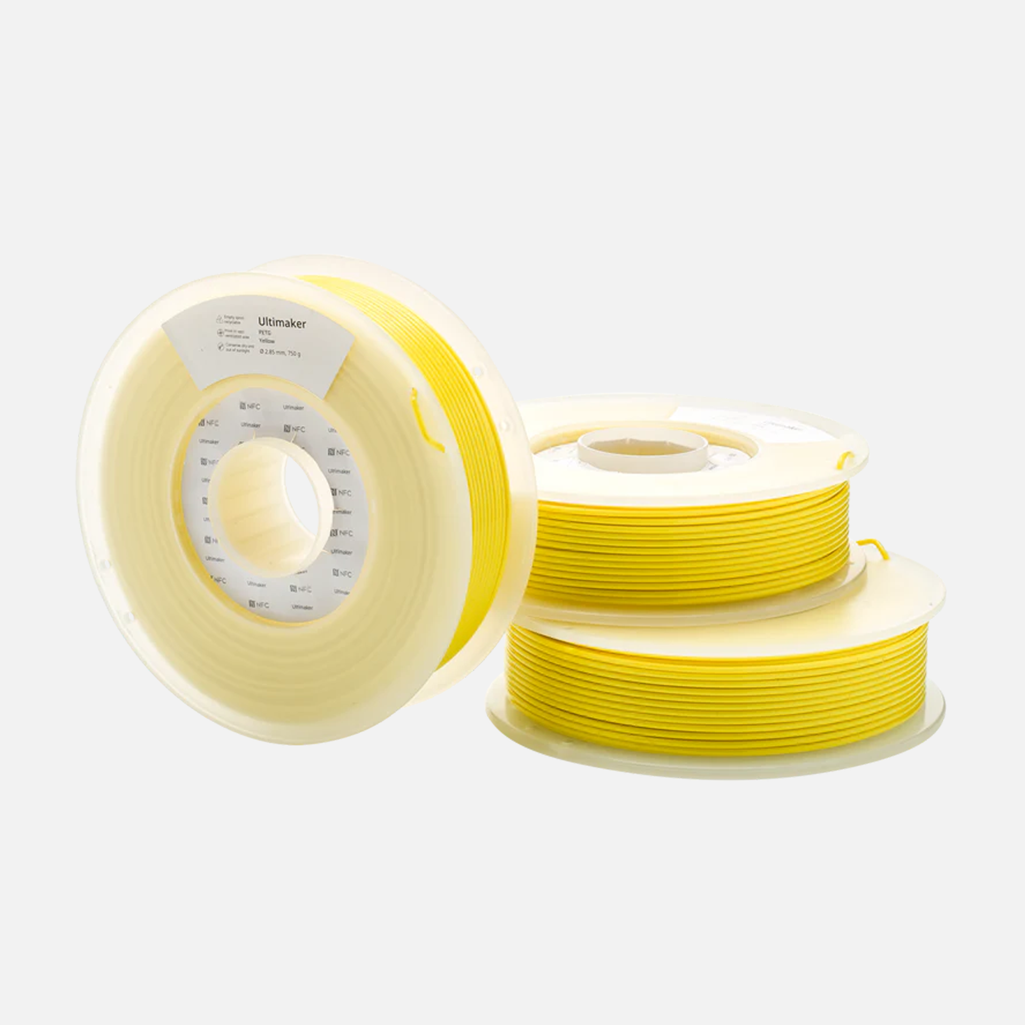 UltiMaker® PETG Yellow Filament - 0.75kg (S Series, Ultimaker 3)