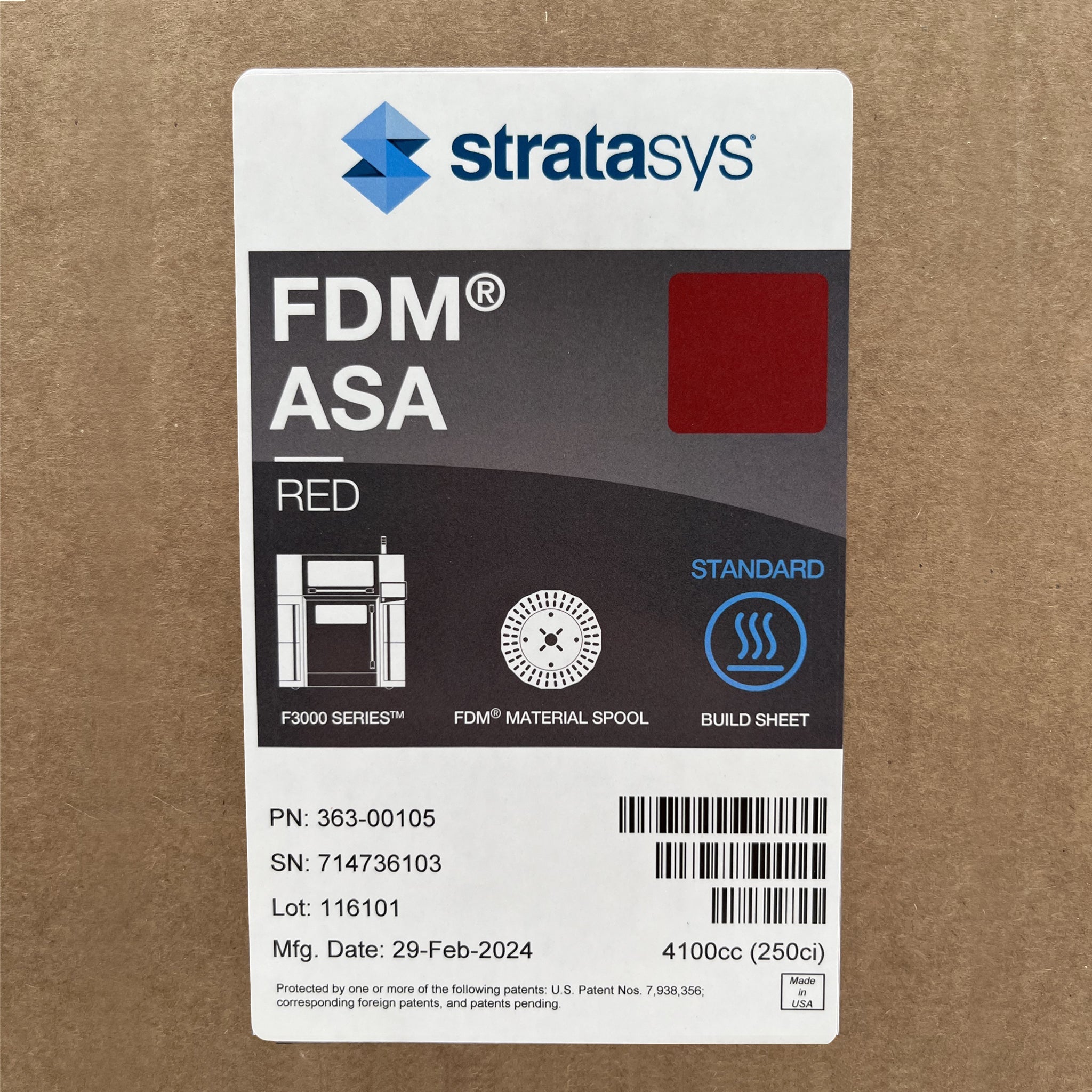 Filament Stratasys® ASA - 4100cc (F3300)