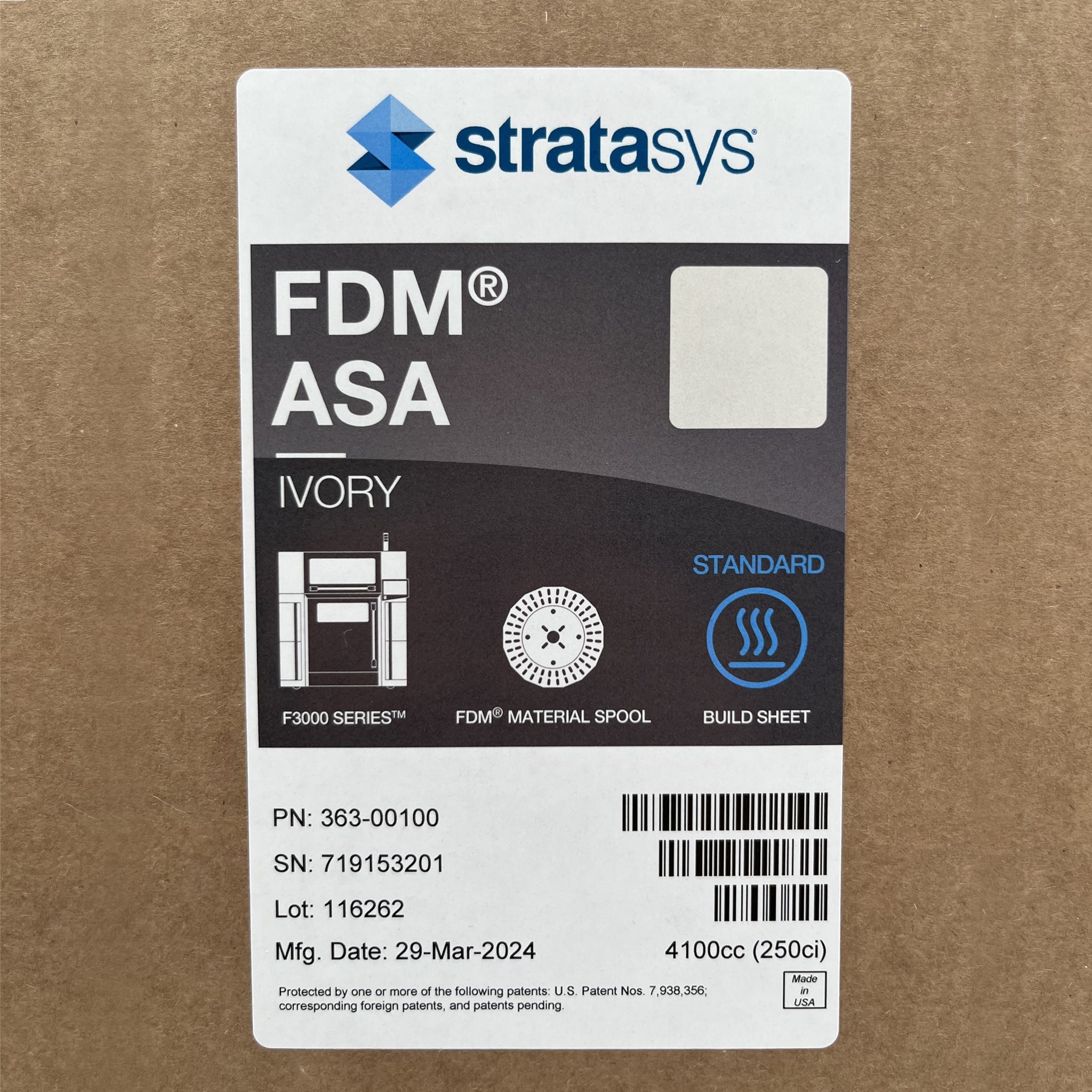 Filament Stratasys® ASA - 4100cc (F3300)
