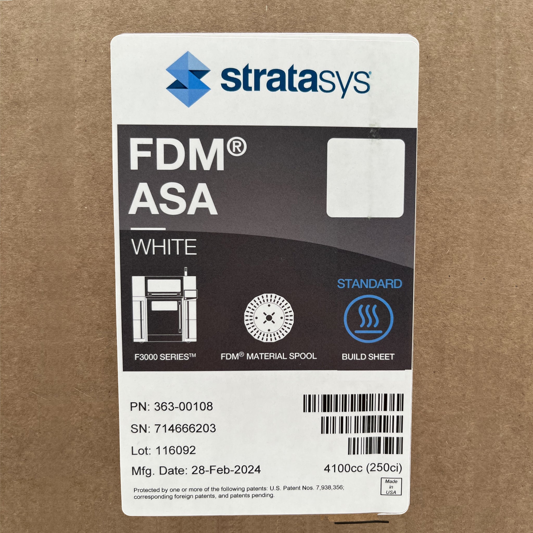 Filament Stratasys® ASA - 4100cc (F3300)