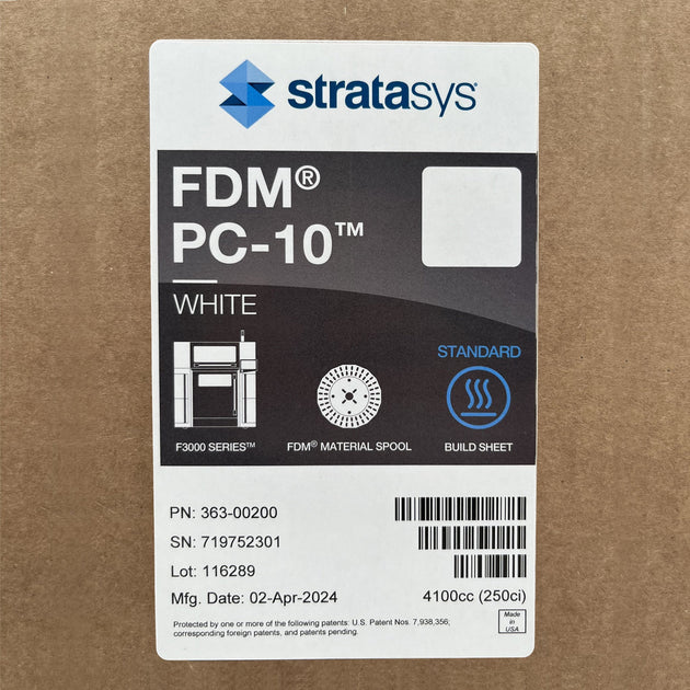 Stratasys® PC-10 Filament, White - 4100cc (F3300) | GoEngineer Store
