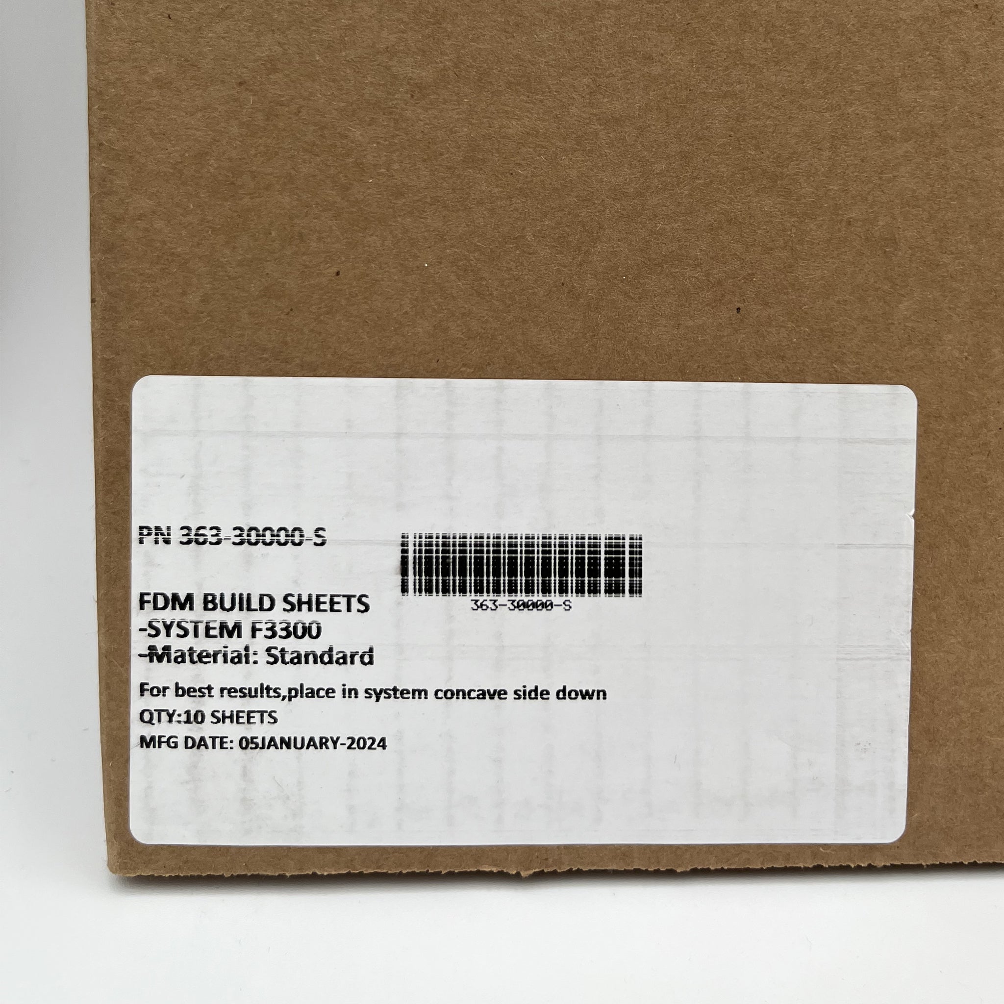 Stratasys® Standard Build Sheets - 0.02" Thick, 10-Pack (F3300)