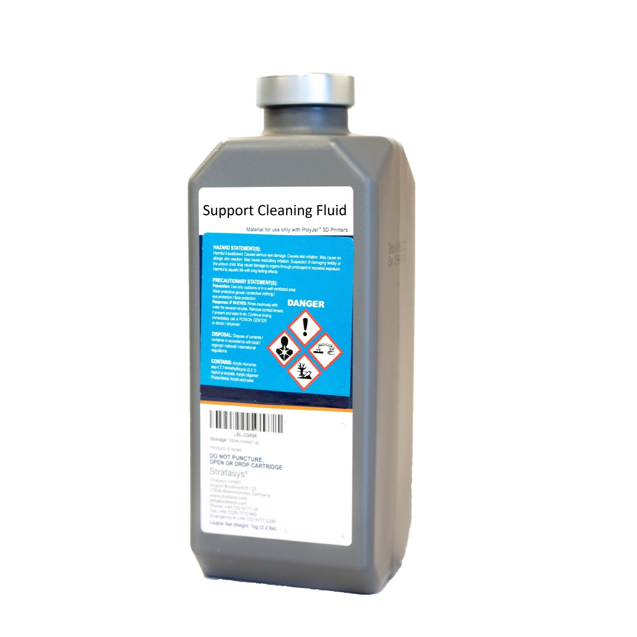 Stratasys® 705 Support Cleaning Fluid - 1kg, 2-Pack (Objet24, Objet30)