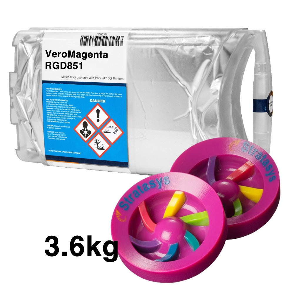 Stratasys® Vero™ Magenta Resin, RGD851 - 3.6kg (Connex3, J735, J750)