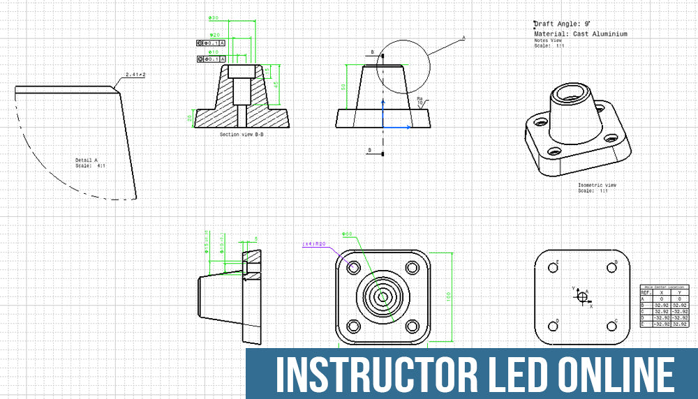 CATIA V5: Detail Drafting - Instructor-Led Online Training