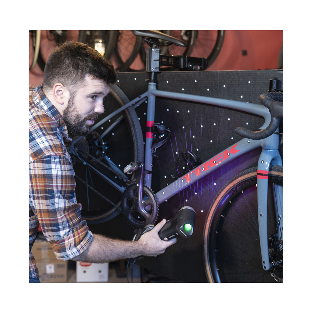 Creaform® 6mm Light Adhesive Positioning Targets on Bicycle Frame