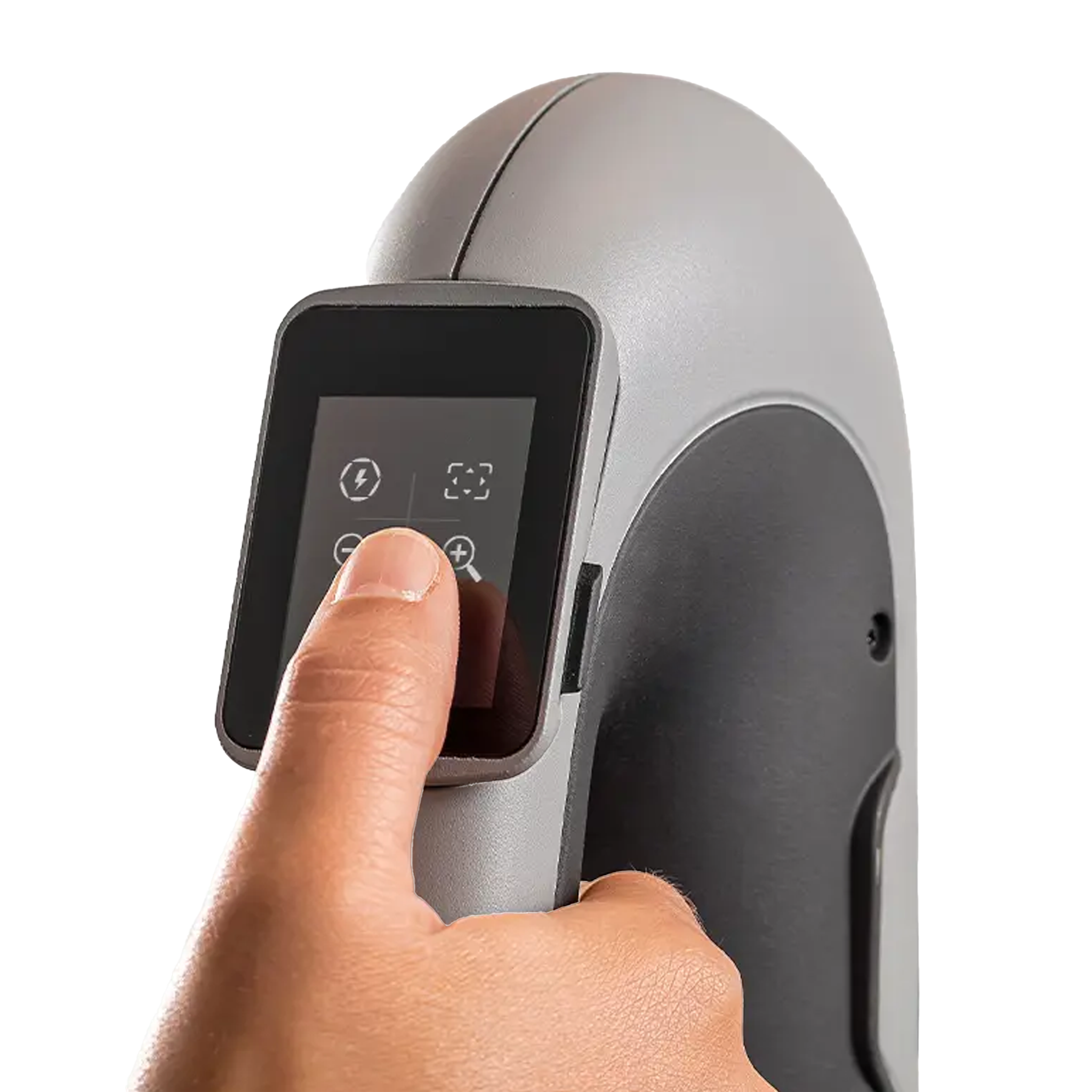 Person Using Creaform Peel 3 3D Scanner Touchscreen