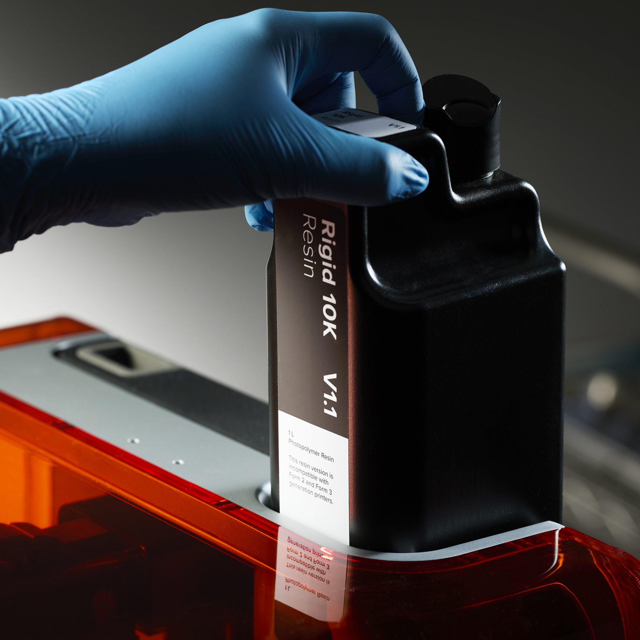 Formlabs Form 4 3D Printer - Resin Tank Being Placed In Form 4 3D Printer