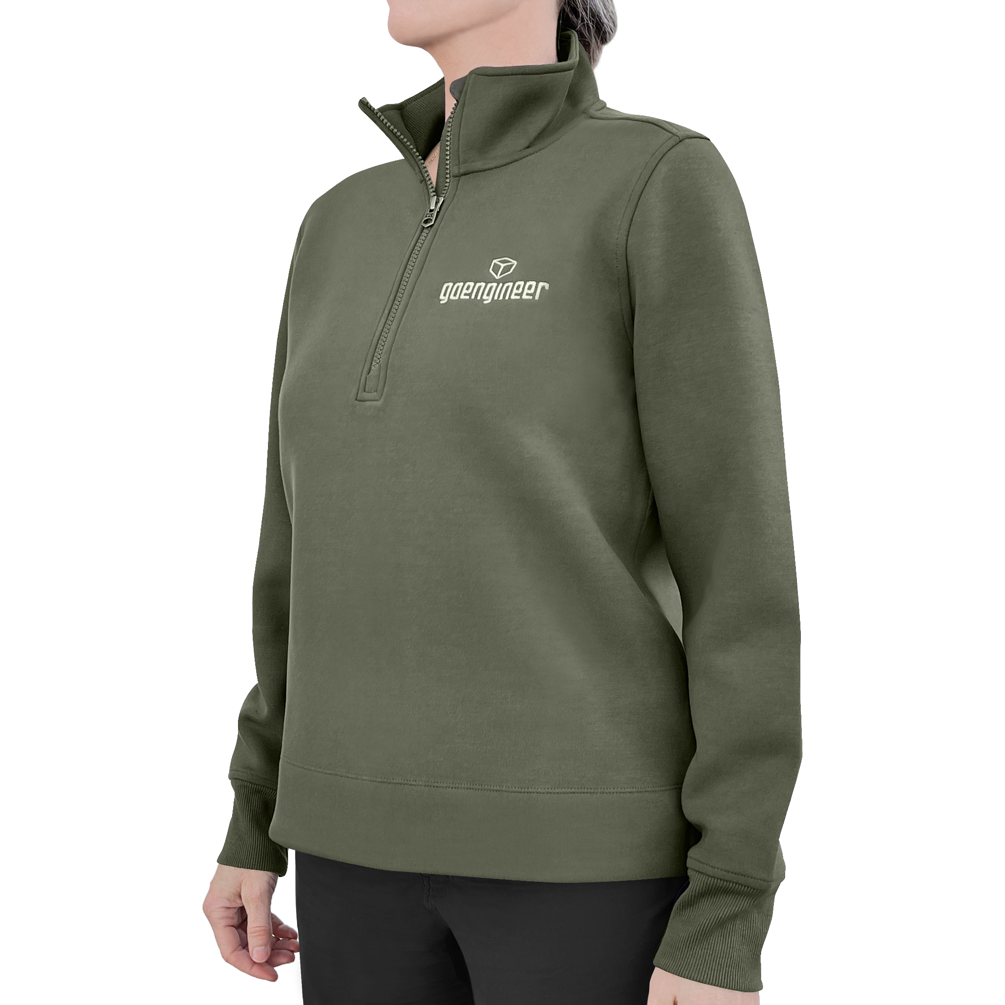 Women's Cutter & Buck® Recycled Quarter-Zip Pullover - Angled View