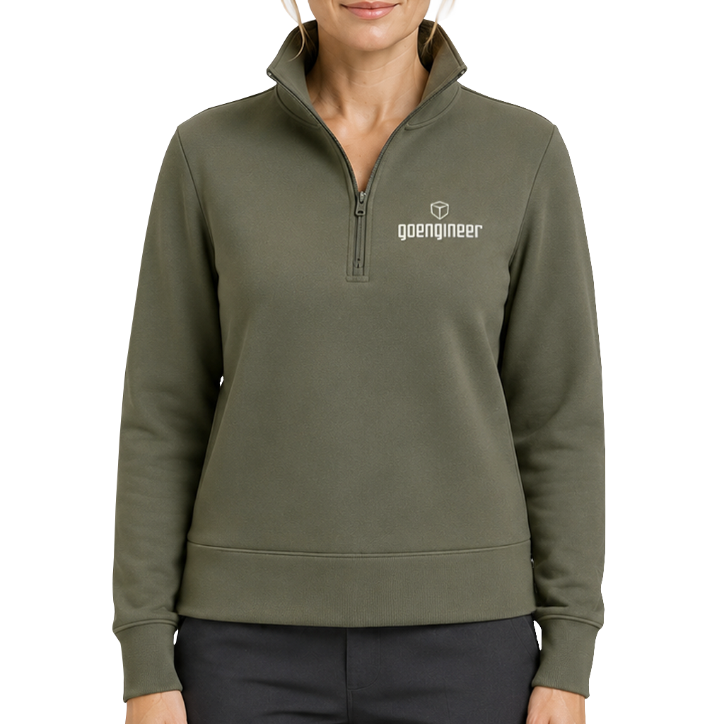 Women's Cutter & Buck Recycled Quarter-Zip Jacket - Front View