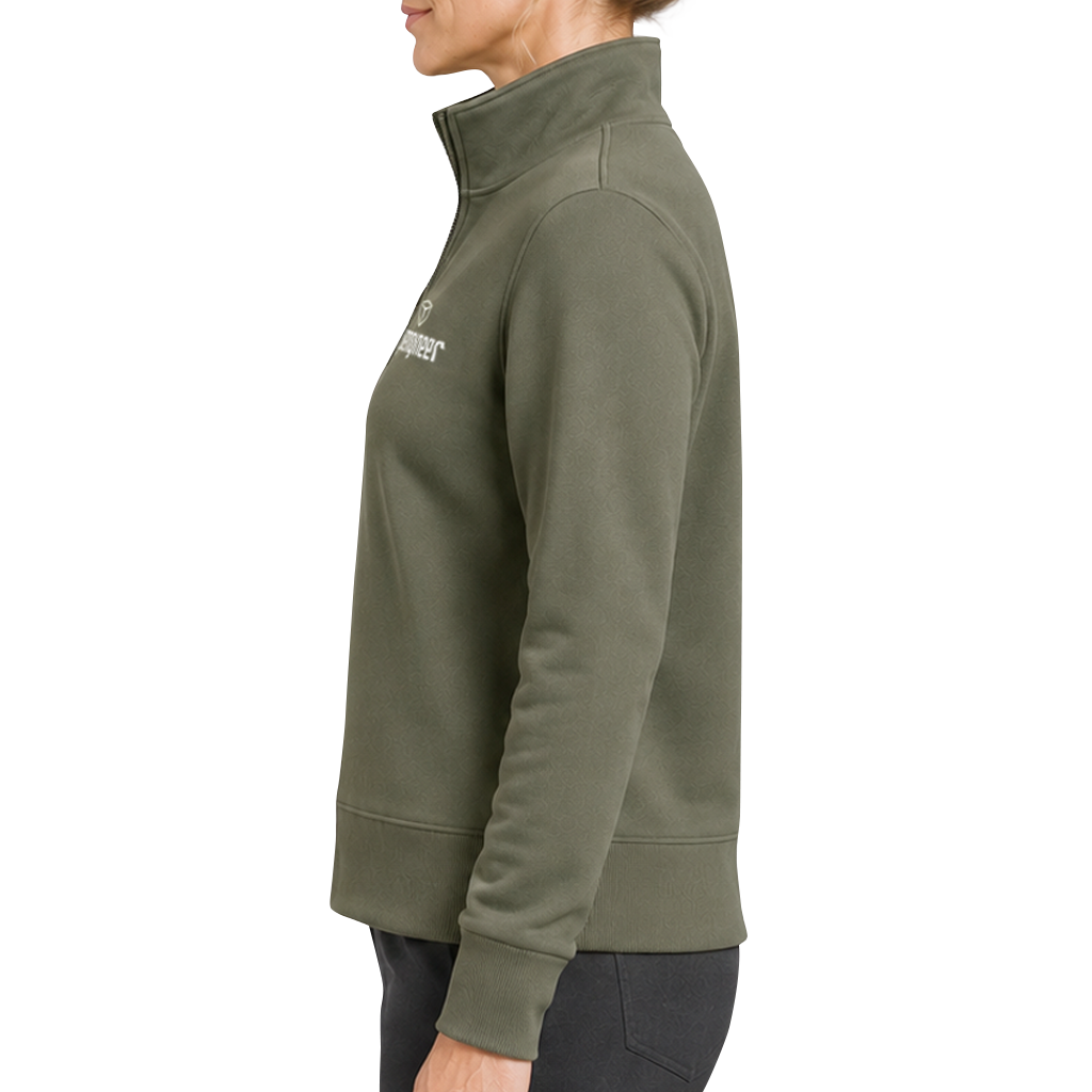 Women's Cutter & Buck Recycled Quarter-Zip Jacket - Side View