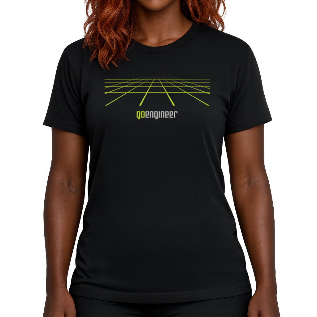 Unisex T-Shirt on Woman - Grid