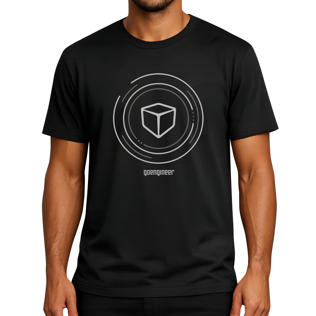 Unisex T-Shirt on Man - Nexus (Grayscale)