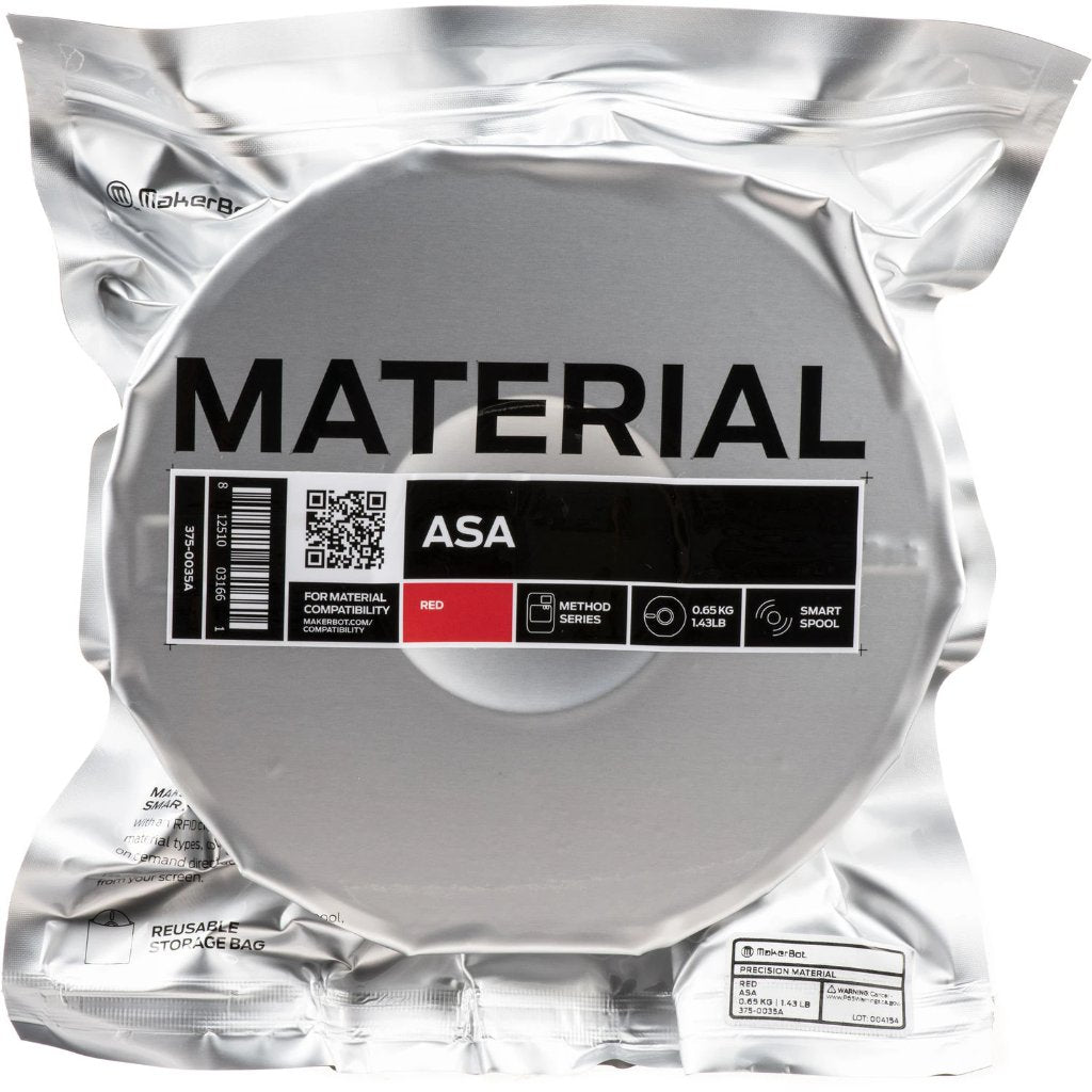 MakerBot METHOD X ASA Filament (.65kg, 1.43lb) - Red