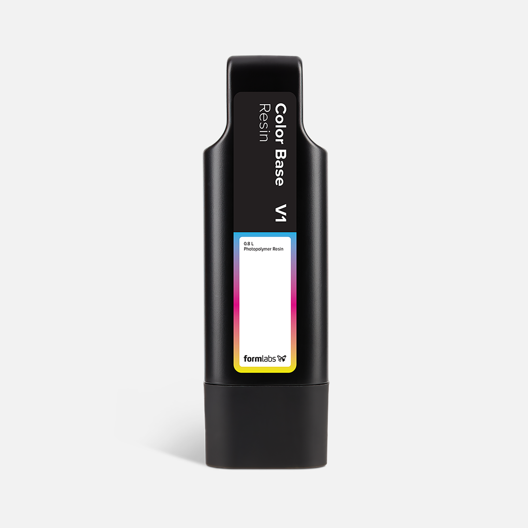 Formlabs Color Base Resin V1 - 0.8L for Form 4 SLA 3D Printers - Front View