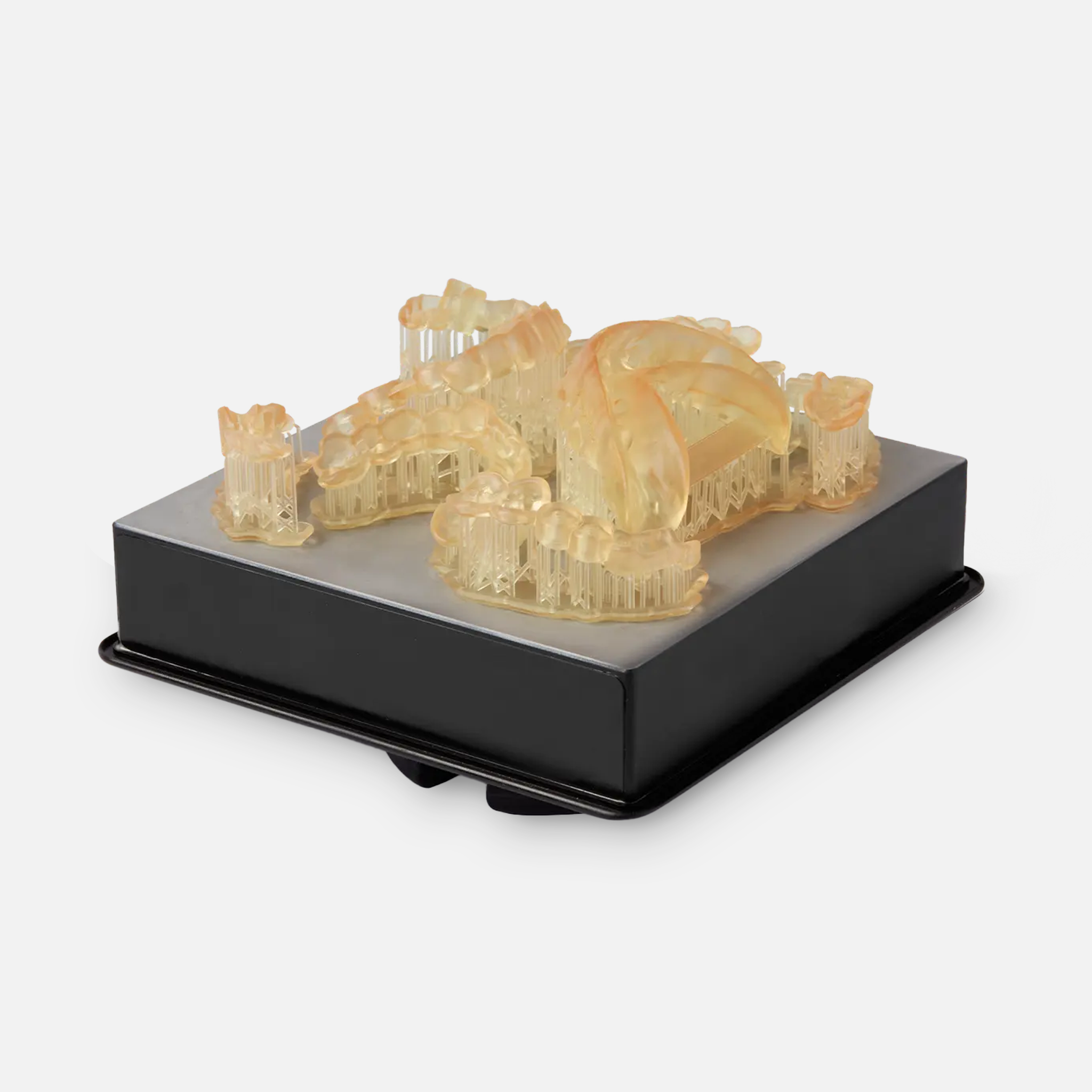 Formlabs Surgical Guide Resin V1 - 1 L for Form 4 SLA 3D Printers - Parts on Build Platform