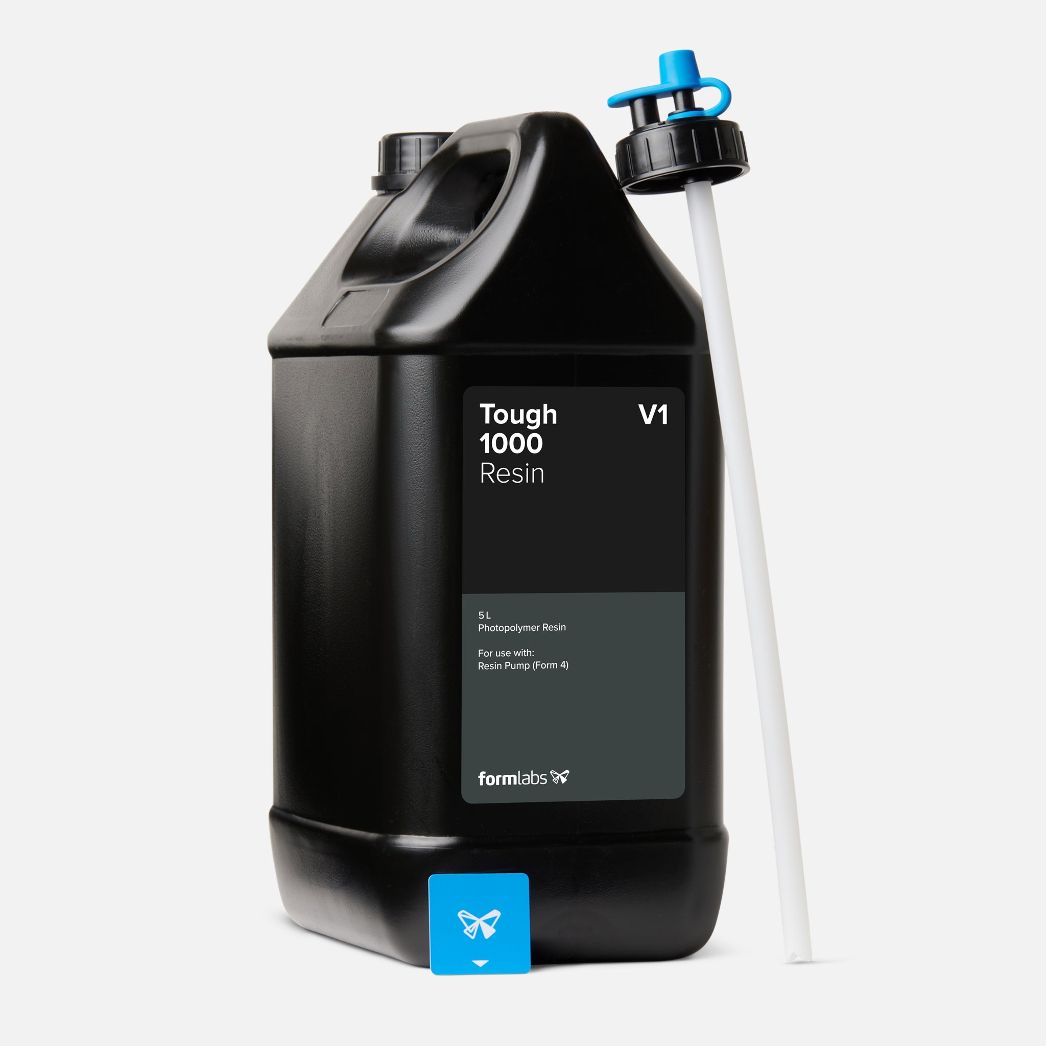 Formlabs® Tough 1000 Resin V1 5L for Form 4 3D Printers - Angled View