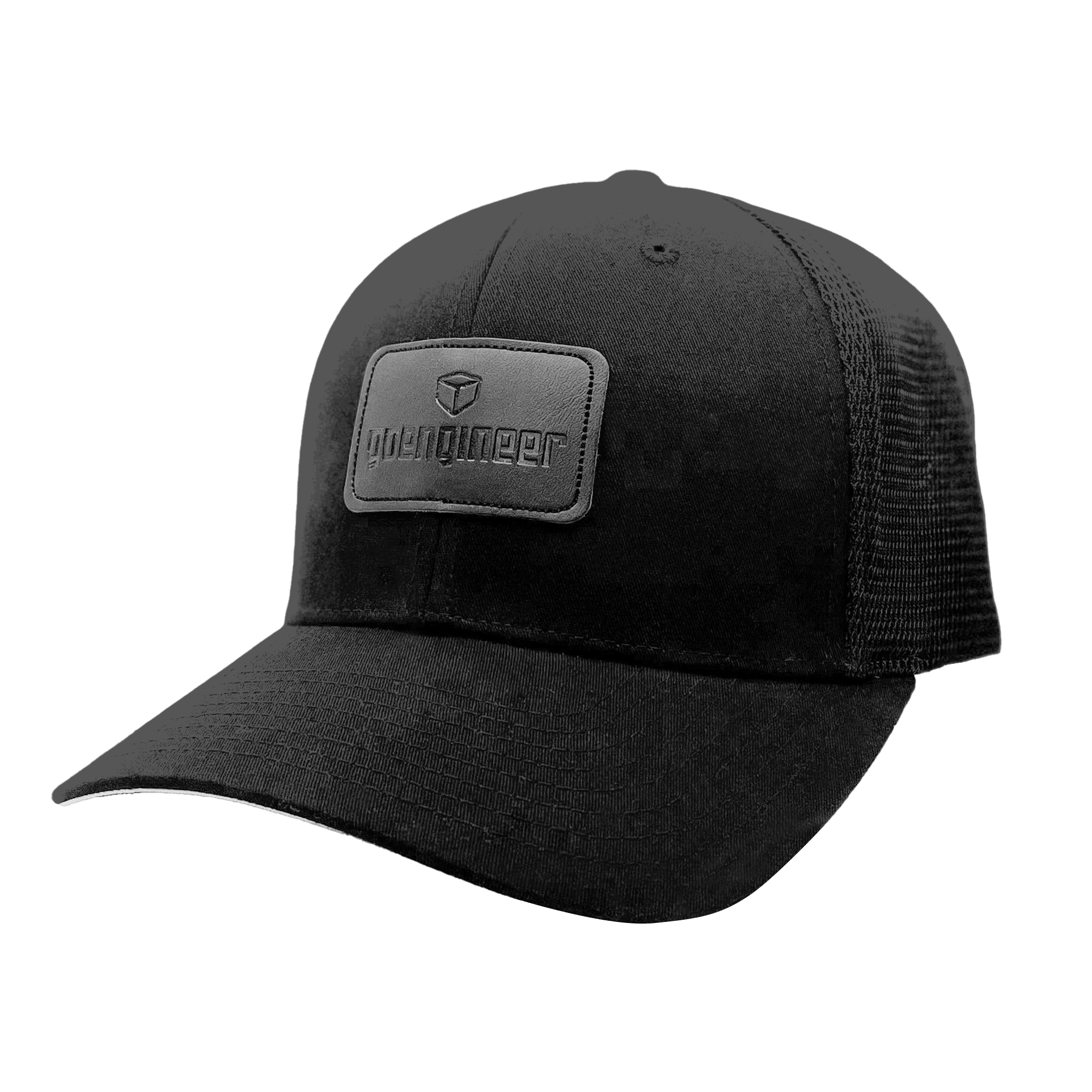 GoEngineer Trucker Hat - Black with Black Patch