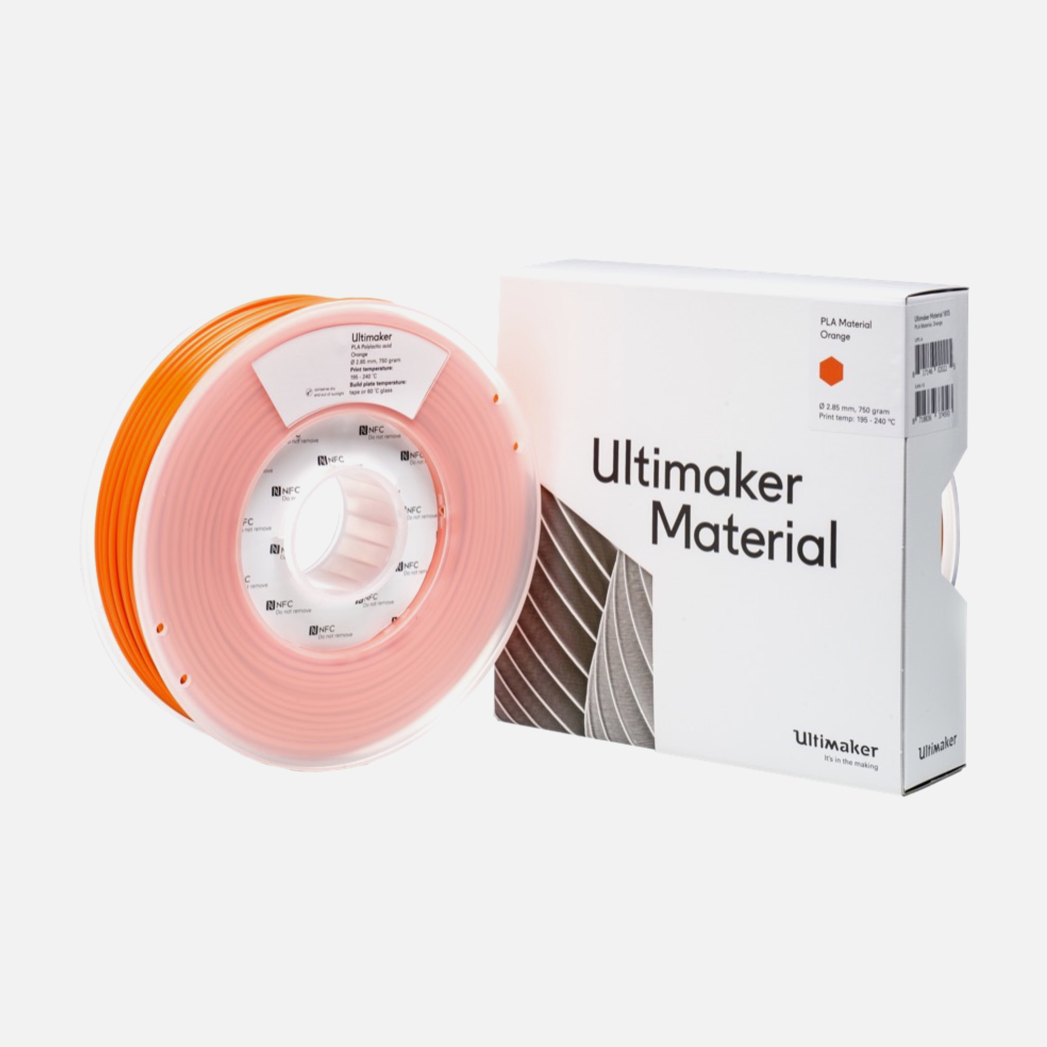 UltiMaker® PLA Orange Filament - 0.75kg (S Series, Ultimaker 3)