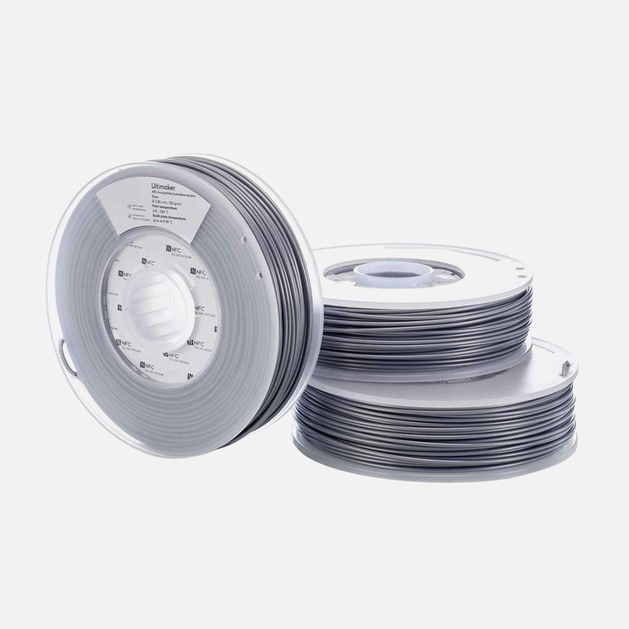 UltiMaker® ABS Filament, Silver - 0.75kg (S Series, Ultimaker 3)