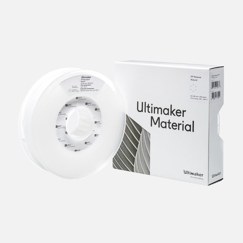 UltiMaker PP Polypropylene Filament, Natural - 0.5kg (S Series, Ultimaker 3)
