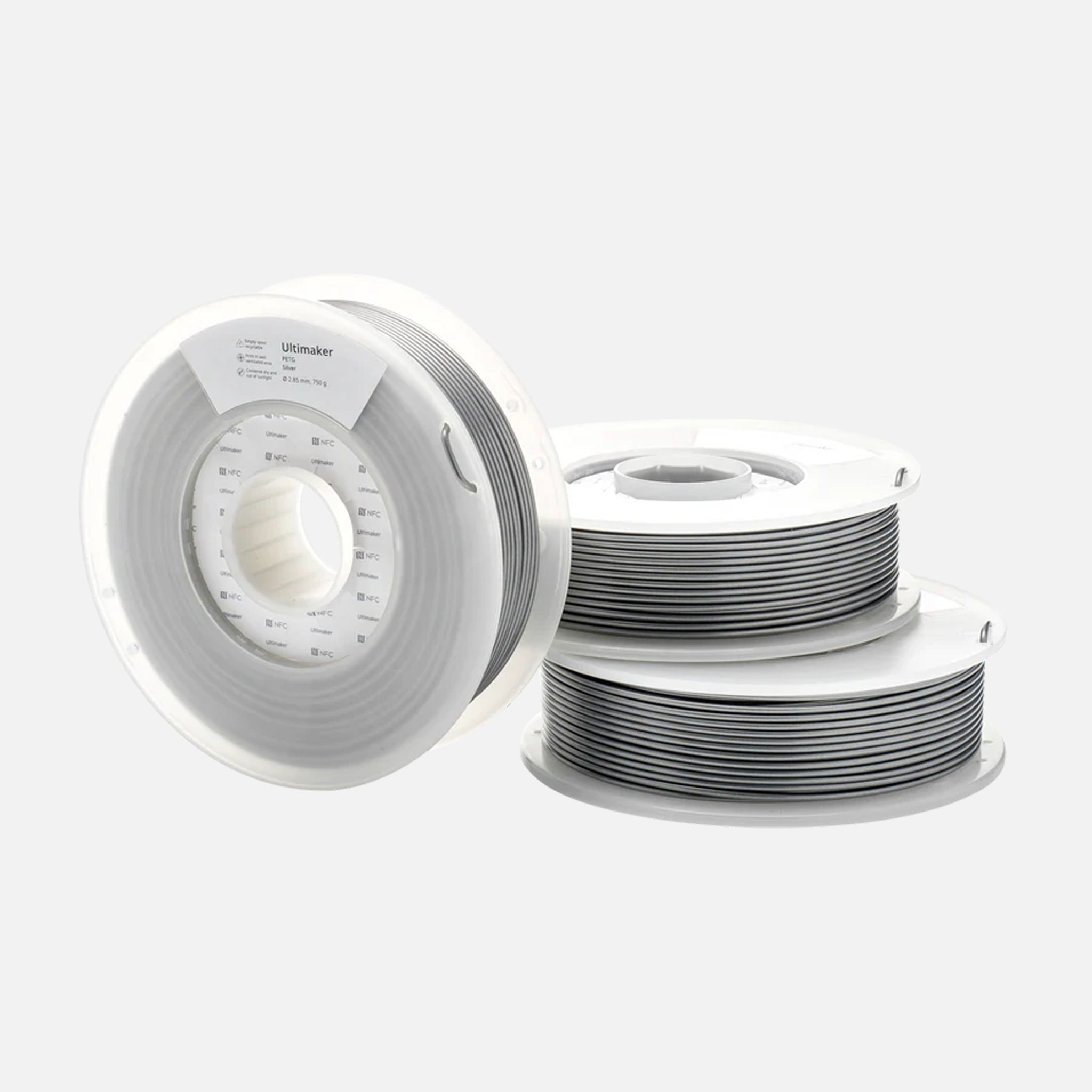 UltiMaker® PETG Silver Filament - 0.75kg (S Series, Ultimaker 3)