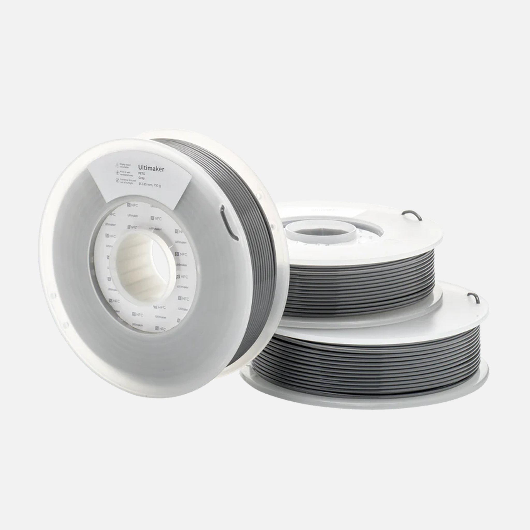 UltiMaker® PETG Gray Filament - 0.75kg (S Series, Ultimaker 3)