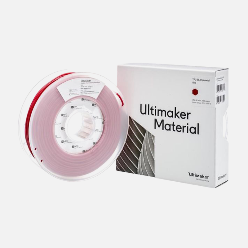 UltiMaker® TPU 95A Red Filament - 0.75kg (S Series, Ultimaker 3)