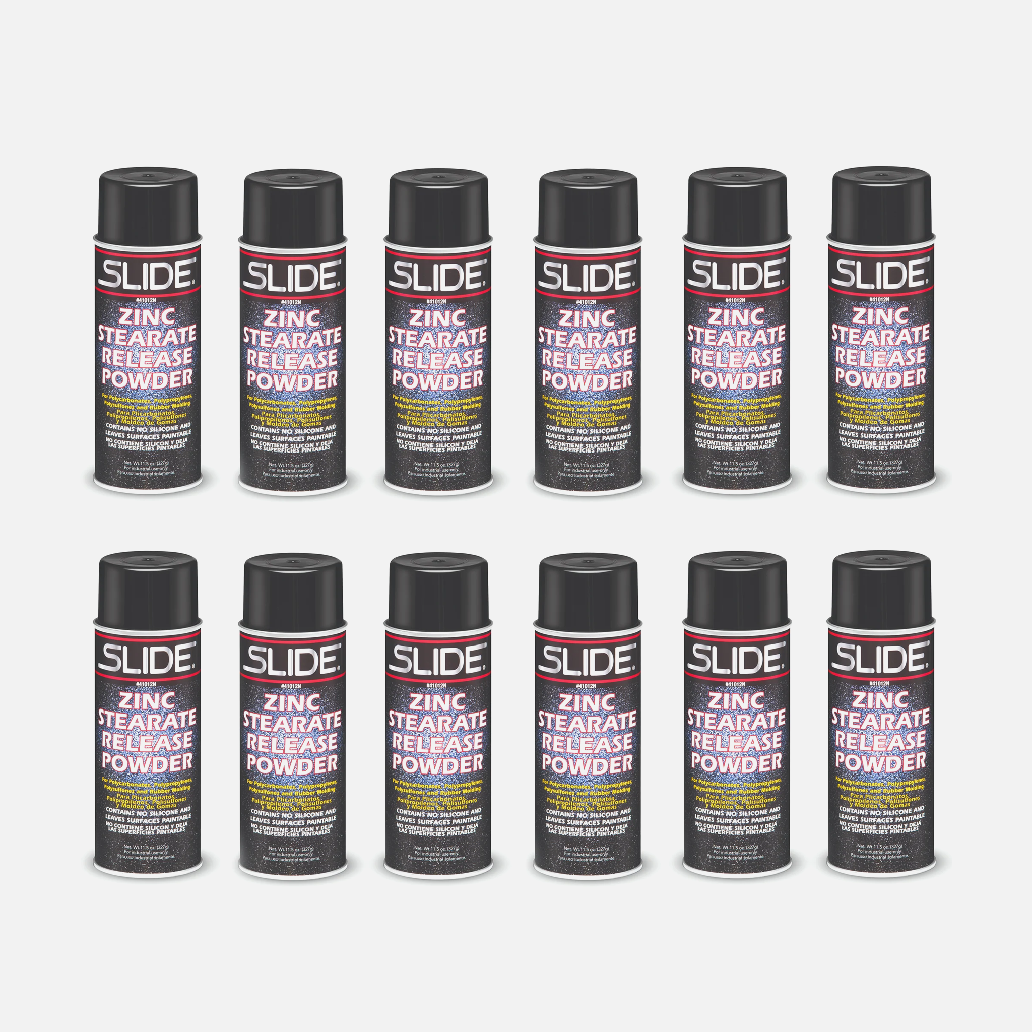 Slide® Mold Release Powder - Zinc Stearate Aerosol (12-Pack)