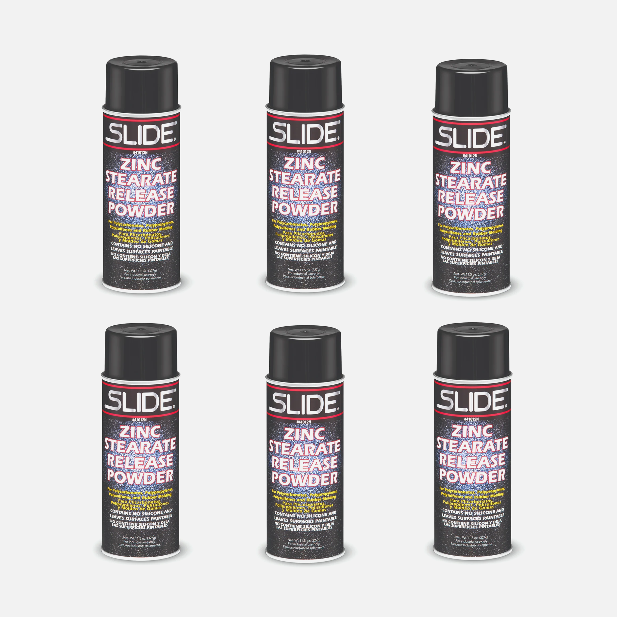 Slide® Mold Release Powder - Zinc Stearate Aerosol (6-Pack)