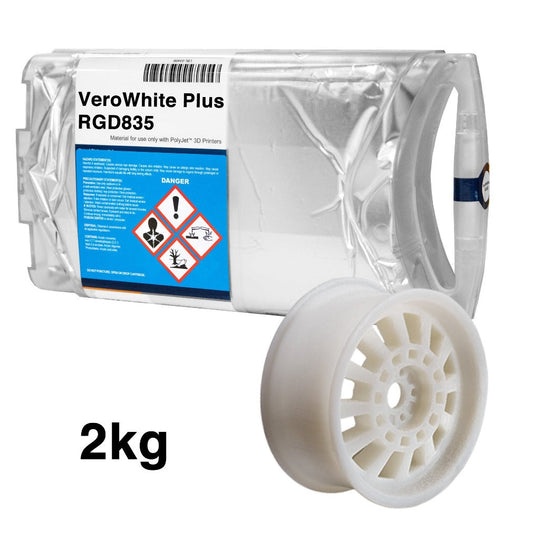 Résine Stratasys® Vero White Plus, RGD835 - 2kg (Eden260)