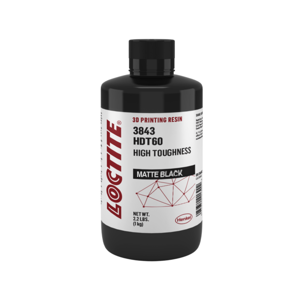LOCTITE® High-Toughness Matte Black Resin, 3843 HDT60 - 1kg, 6-Pack (Origin)