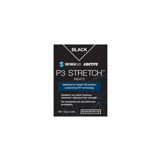 Stratasys® P3™ STRETCH Black Resin, IND475 - 1kg, 6-Pack (Origin)