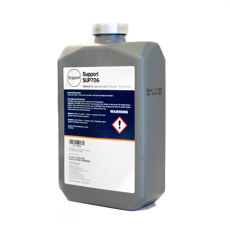 Stratasys® SUP706B Soluble Support Material - 1kg, 2-Pack (Objet30)