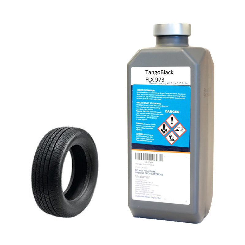 Stratasys® TangoPlus Rubber-Like Black Resin, FLX973 - 1kg, 2-Pack (Objet30)