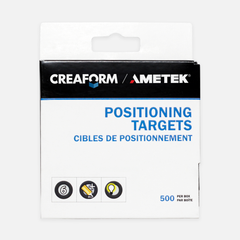 Creaform® Positioning Targets Packaging - Black Contour, 6mm, High Reflectivity, Regular Adhesive, 500-Pack for Go!SCAN, HandySCAN, and Peel 3D Scanners