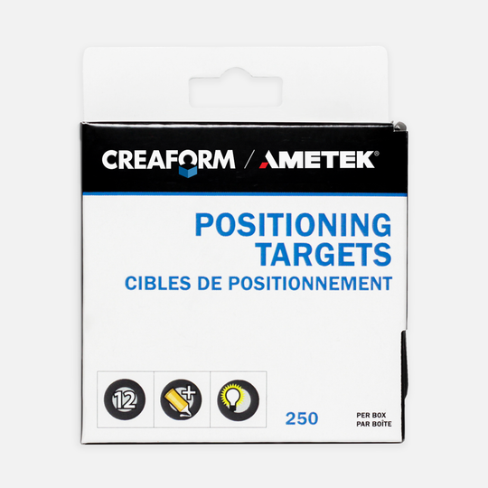 Creaform® 12mm Positioning Targets - Black Contour, High Reflectivity, Regular Adhesive, 250-Pack (HandyPROBE Next)