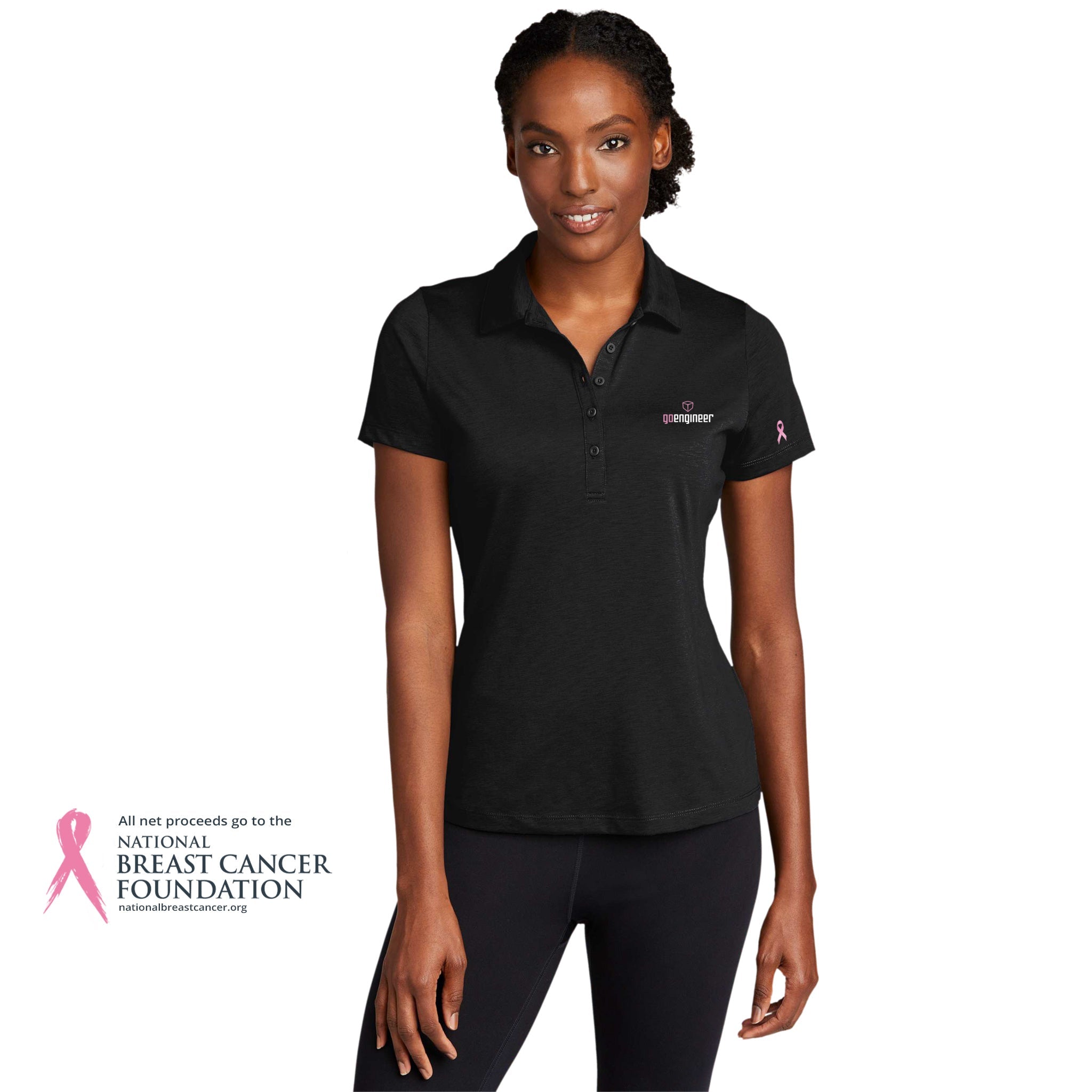 Women's Short Sleeve Polo - Breast Cancer Awareness | GoEngineer Store