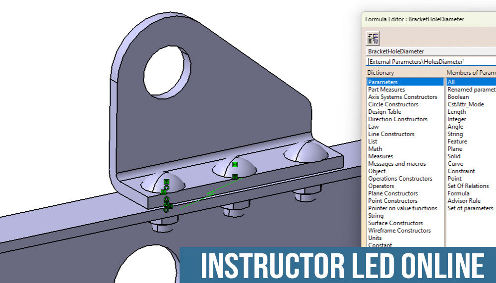 CATIA V5: Knowledge-Based Engineering - Instructor-Led Online Training