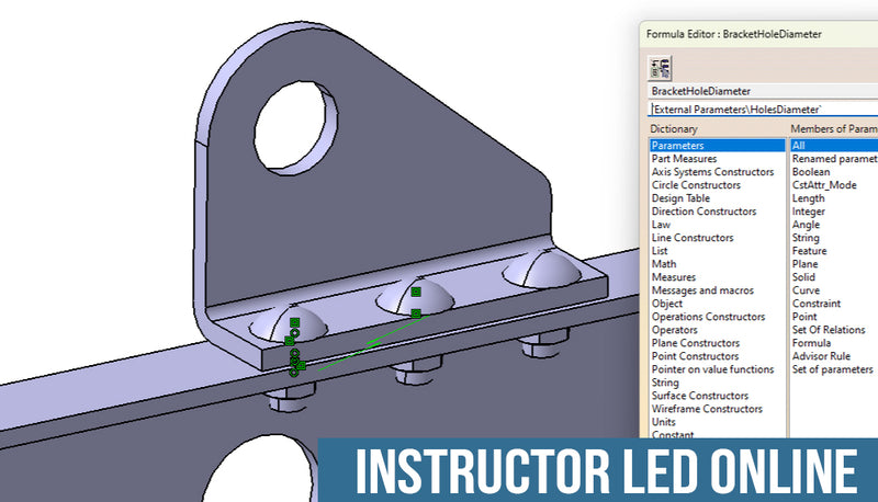 CATIA V5: Knowledge-Based Engineering - Instructor Led Online Training