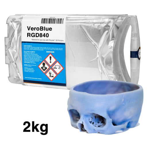 Résine Vero Blue Stratasys®, RGD840 - 2kg (Eden260)