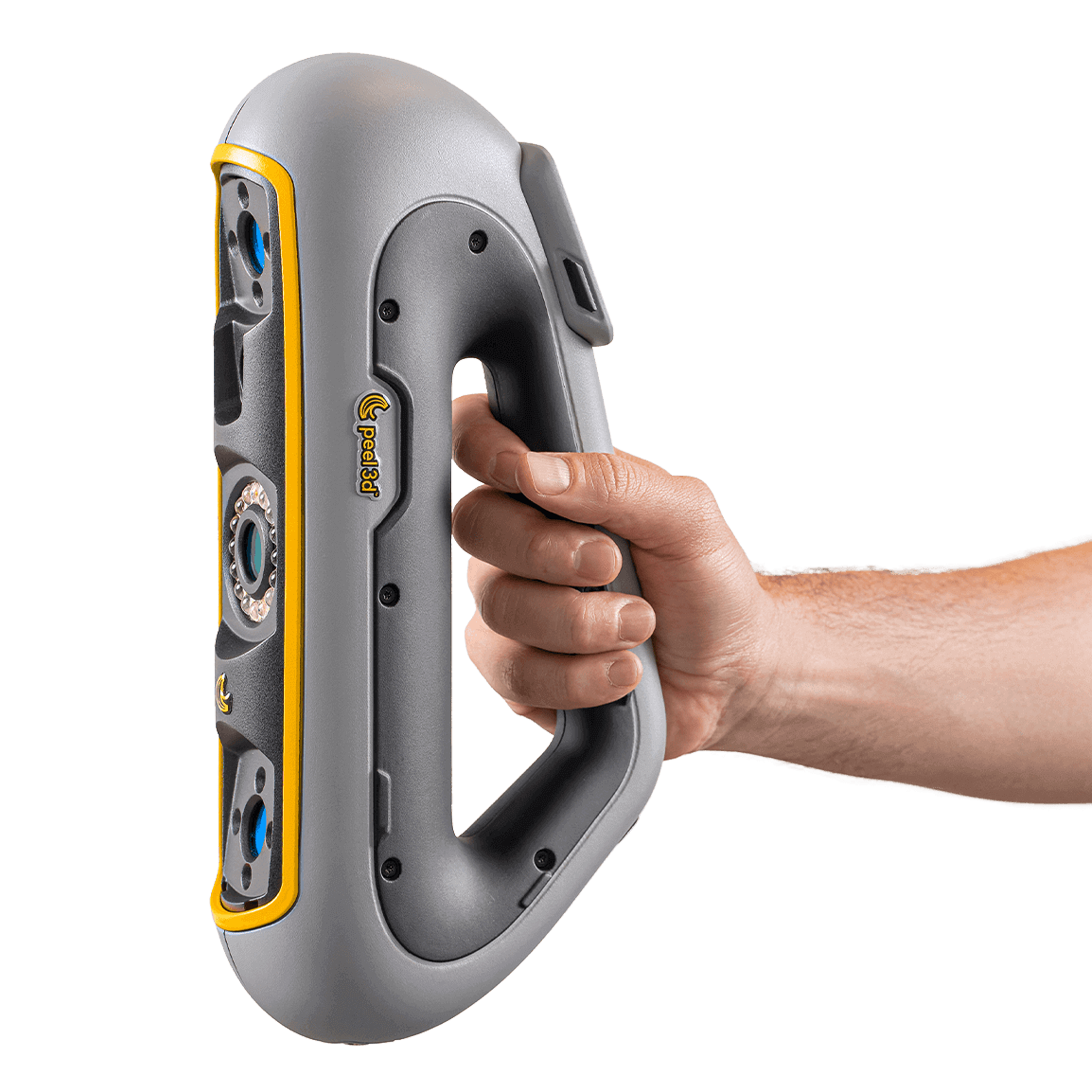 Person Holding Creaform Peel 3 3D Scanner Vertically