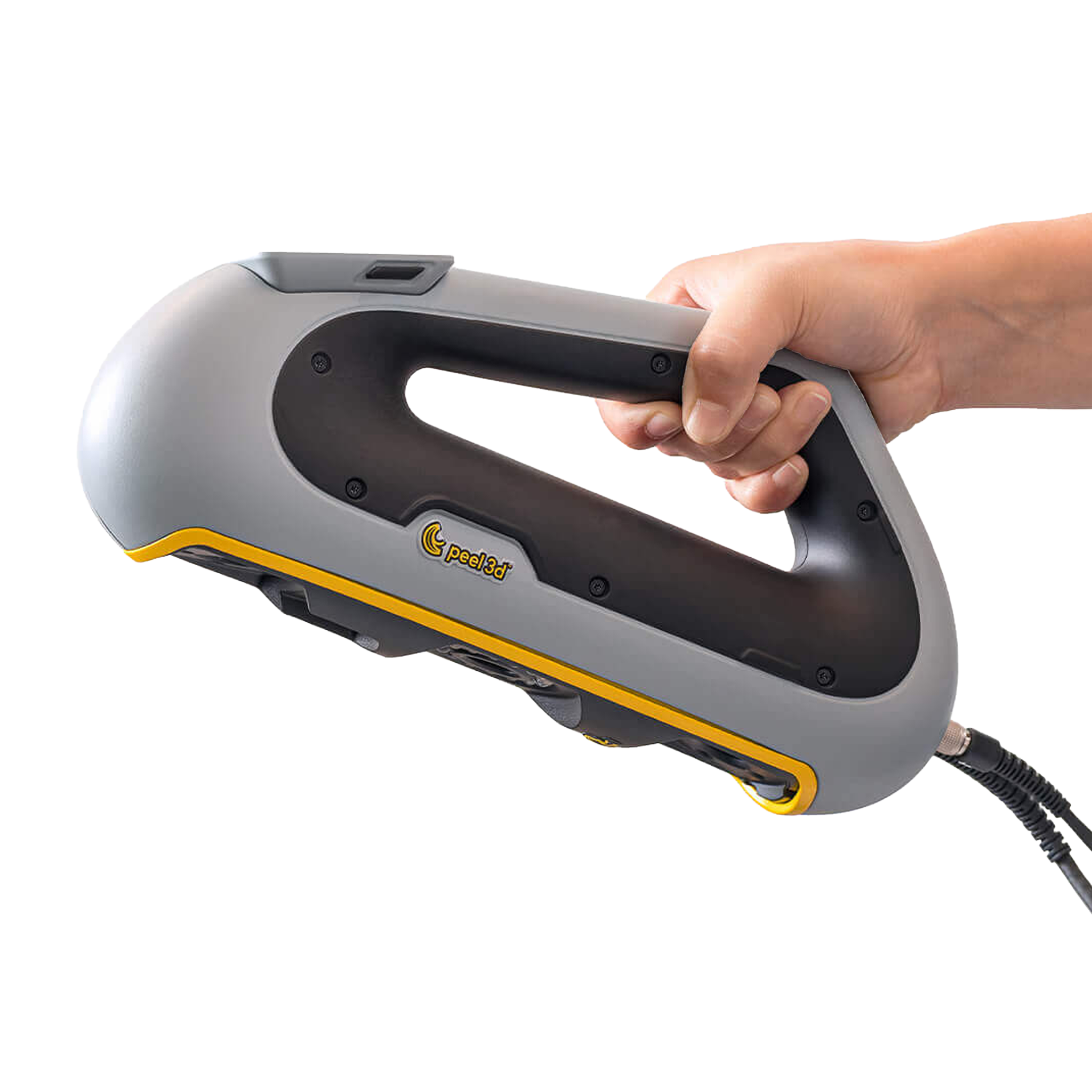 Person Holding Creaform Peel 3 3D Scanner Horizontally