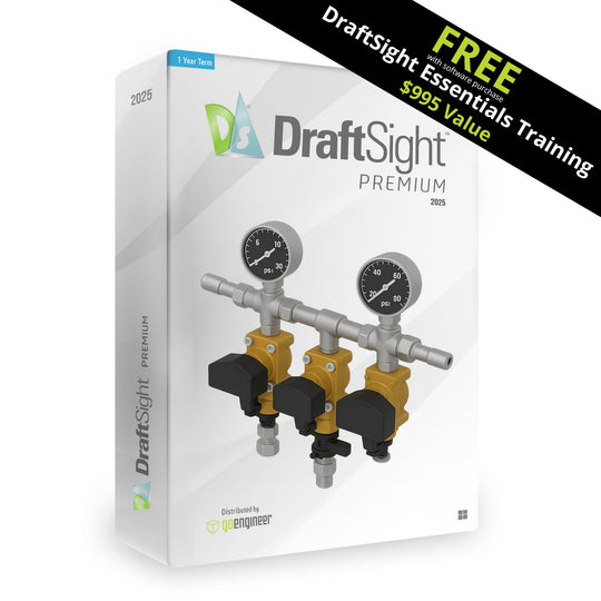 DraftSight Premium : logiciel de dessin 2D (abonnement 1 an) + formation autonome DraftSight Essentials GRATUITE