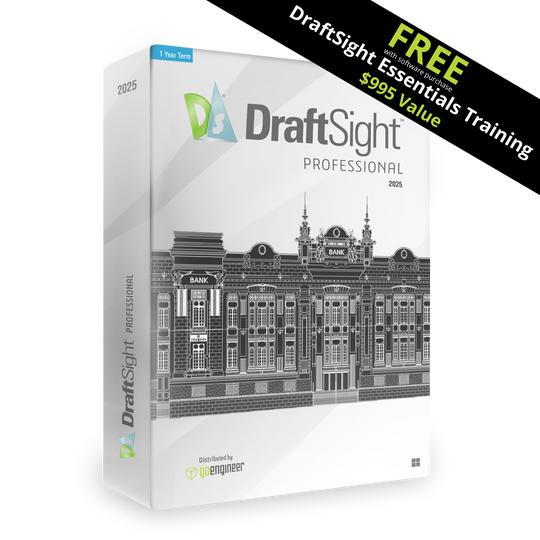 DraftSight Professional: 2D Drafting Software (1-Year Subscription) + FREE DraftSight Essentials Self-Paced Training