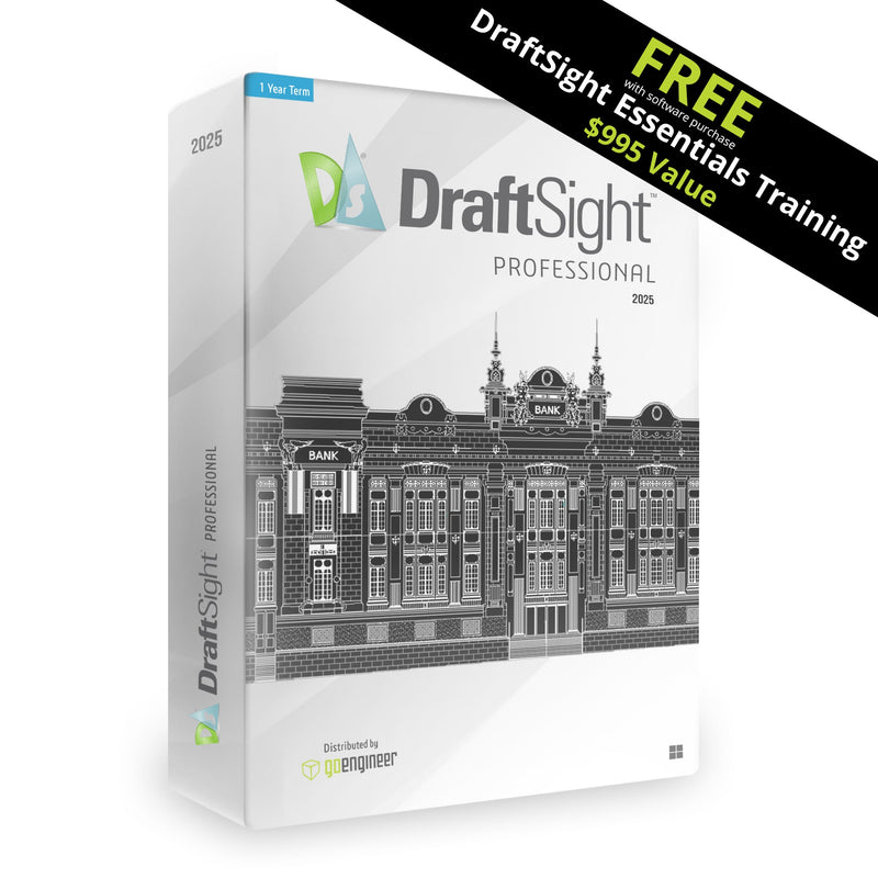 DraftSight Professional - Logiciel de dessin 2D (abonnement d'un an)