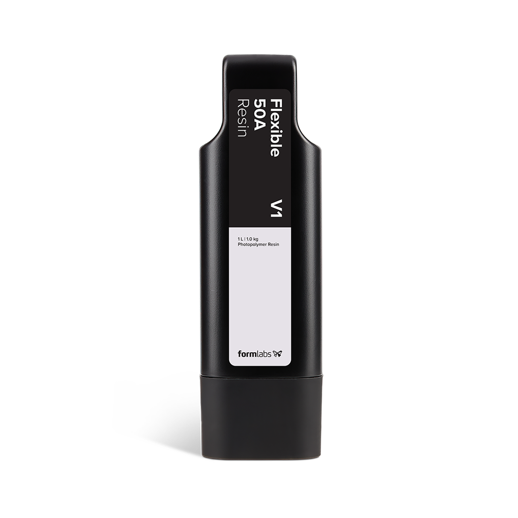 Formlabs Flexible 50A Resin V1 - 1L for Form 4, Form 4L, Form 4B, and Form 4BL SLA 3D Printers) - Front View